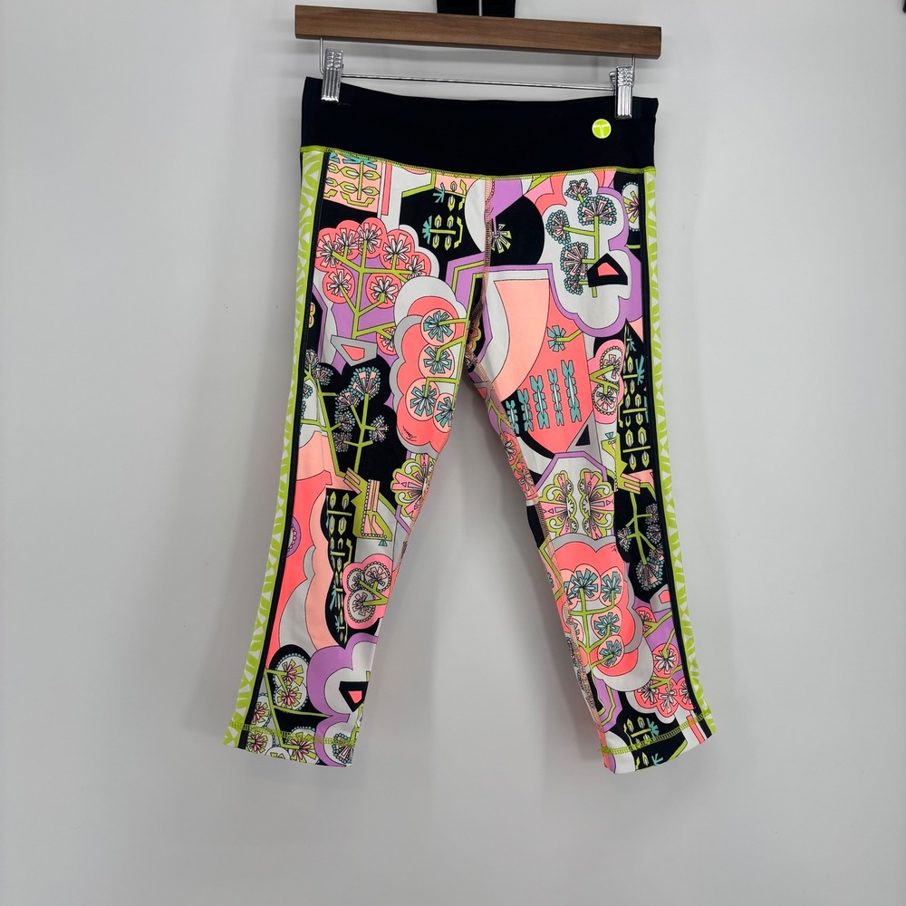 Trina Turk Recreation Abstract Floral Cropped Leggings Capri Size Small